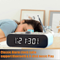 Miniatyrbild 4 av 5: FM-klockradio med Bluetooth-streaming, LED-display, dubbel väckarklocka, 1500MAh Hi-Fi-högtalare med