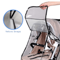 Miniatyrbild 2 av 4: Universal Regnöverdrag För Barnvagn Transparent Vagn Regnöverdrag Vindtätt Och