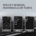 Miniatyrbilde 4 av 5: Passer for trådløs Bluetooth PTT e-kontrollknapp med justerbar stropp for Zello IOS Android Smar-FO SHAN RAN WANG