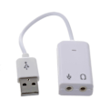 Pikkukuva 2 / 3: 3,5 mm mikrofonin ja kuulokkeiden liitäntä USB 2.0 äänikortti kaiuttimen äänen sovitin valkoinen