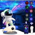 Pikkukuva 1 / 5: Astronautti Galaxy Projektori, Tähtisumun Projektori Rakettilampulla, Yövalot LED Tähtiprojektori Makuuhuoneeseen, Kaukosäädin, Valkoiset Äänet, Bluetooth