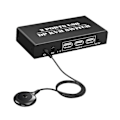 Miniatyrbillede 1 af 5: Dp Kvm Switch 2 Port 8k@30hz Displayport1.2 Switch 2 Ind 1 Ud Med 3 Usb2.0 Port Til 2 Pc Laptop Deling Tastatur Mus