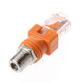 Miniatyrbillede 3 af 4: F Hun Til Rj45 Han Koaksial Tønde Kobling Adapter Rj45 Til Rf Konnektor Konverter