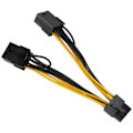 Miniatyrbillede 3 af 5: 8-pin til dobbelt 8-pin (6+2) strømkabel GPU-strømkabel til Tesla K80 M40 M60 P40 P100