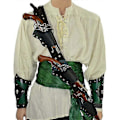Pikkukuva 4 / 4: Keskiaikainen merirosvo piilukkopistoolikotelo, kolminkertainen uhka, pistoolivyö, vintage-tyylinen aselaukku säädettävällä olkahihnalla LARP-cosplayhin