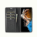 Miniatyrbillede 4 af 4: Til Samsung Galaxy S23+ 5G LC.IMEEKE Kulfiber PU + TPU Horisontal Flip Læder Telefon Cover Horizontal lines