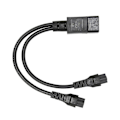Pikkukuva 2 / 5: Jakokaapeli Iec320 C14 uros - kaksois Iec320 C5 naaras, virtajohto kannettavan tietokoneen virtalähteelle
