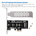 Miniatyrbillede 2 af 5: M.2 PCIe Adapter, M.2 til PCI E3.0 X1 Udvidelseskort, M2 SSD NGFF NVME (M Key) til PCIe 3.0 x 1 til Skrivebord