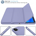 Miniatyrbilde 5 av 5: iPad Pro 12.9 tommer 5. generasjon / 4. generasjon (2021 og 2020) Kompatibelt Smart Sleep-modus Penneholder PU Lærbelagt Premium Nettbrettdeksel (Mørkegrå)