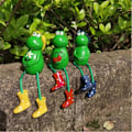 Miniatyrbillede 3 af 5: Håndværk Bærbar Gave Resin Delikate Ornamenter Hængende Ben Frø A
