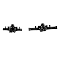 Miniatyrbilde 4 av 5: 2 stk Metall Fremre Og Bakre Akselhus Med Messing Akseldeksel For Trx4m 1/18 Rc Crawler Bil Oppgradering