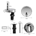 Miniatyrbillede 3 af 3: 1 Par Toilet Sædehængsel, Toilet Sæde Hængselbeslag, Toilet Sæde Beslag Del Øverste Beslag Universal Beslag Bolt Udvidelse