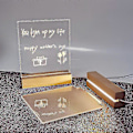 Miniatyrbilde 1 av 5: LED Akryl DIY Melding Nattlys Skrivebords Lysende Memo Notattavle