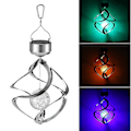 Miniatyrbilde 1 av 5: Solcellelampe, hageornamentlampe solcelledrevet krystallkulelampe glitrende krystallkule fargeskiftende hengelampe