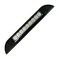 Pikkukuva 1 / 5: 9 LED Markiisivalo 12V 24V Vedenpitävä 256mm Ulkokäyttöön Asuntovaunuvalaisin Musta