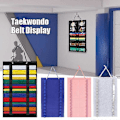 Miniatyrbillede 2 af 5: Kampsportbælter Væghængende Opbevaring Karate Bælte Display Holder Holdbar Stativ Taekwondo Bælte Organizer til Muay Thai MMA Judo