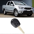 Miniatyrbillede 4 af 5: 2 Knapper Fjernbetjeningsnøgle Skal til Ssangyong Actyon Kyron Rexton Uskåret Blad Nøgle Fob Cover Case Erstatning