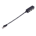 Pikkukuva 3 / 4: Rj45 Jakaja-adapteri, Rj45 1 Uros - 3 Naarasporttia Liitäntä Ethernet-kaapeli 8p8c E