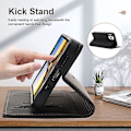 Miniatyrbillede 3 af 5: Etui til iPhone 12 Pro med kortholder, sort PU læder etui, wallet flip til Apple iPhone 6,1 tommer