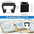 Miniatyrbillede 5 af 5: 18 stk. Udendørs Patio Wicker, Møbeljusteringsklips Patio Rattan Møbelklips Plastik Sofa Fasteners Klips Sektionsforbindelse til Rattanstole