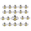 Miniatyrbild 3 av 5: 20 ST Bee Sy-märken Broderade Applikationer Stryk på Märken Sy på Dekoration för Väskor Kläder Ja