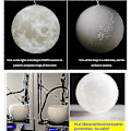 Miniatyrbilde 5 av 5: 3D Måne Lysekrone - Måne Taklampe Måne Taklys Planet Pendellampe Måne Restaurant Bar Hjem Barnerom LED Lysekrone (Pære