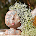 Miniatyrbild 1 av 5: Ansiktsblomkruka Huvud Planteringskruka Succulent Planter Söt Harts Kaktus Planteringskruka Med Dräneringshål Sött Ansikte (Växter Ingår Inte.)