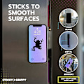Miniatyrbilde 4 av 4: Telefonfeste, Silikonbasert selvklebende telefontilbehør for iPhone og Android, Håndfri fidget-leke, speil, dusjtelefonholder, Tiktok-videoer og selfies