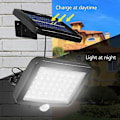 Miniatyrbillede 3 af 5: Udendørs solcellelampe, 56 LED vandtæt solcellelampe med bevægelsessensor sikkerhedslys til have, trapper, udendørs, terrasse, ny version terrasse