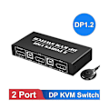 Miniatyrbillede 4 af 5: Dp Kvm Switch 2 Port 8k@30hz Displayport1.2 Switch 2 Ind 1 Ud Med 3 Usb2.0 Port Til 2 Pc Laptop Deling Tastatur Mus