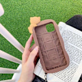 Miniatyrbild 5 av 5: liangnv 3D Söt Karaktär Livfull Liggande Sovande Björn Kaka Design Skal Kompatibelt med iPhone 11 Pro Max Flickor Kvinnor Roligt Djur Mjukt Silikonskydd An