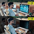 Miniatyrbillede 5 af 5: SQCLV 24 tommer Computer Privacy Screen Filter til 16:9 Widescreen Computerskærm - Anti-Glare - Anti-Ridse Beskyttelsesfilm til Databeskyttelse