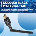 Miniatyrbild 4 av 5: 100M USB Bluetooth 5.3 Adapter USB Bluetooth Sändare Mottagare Extern Antenn Bluetooth Adapter