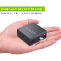 Miniatyrbilde 5 av 5: Bi-direksjonell koaksialkonverter, optisk SPDIF Toslink til koaksial Toslink og koaksial til optisk SPD