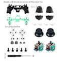 Miniatyrbillede 2 af 5: 3D Joystick Kit til PS4 Controller JDM 011 1100 1000 US Version L1 R1 L2 R2 Trigger Knap Conductiv