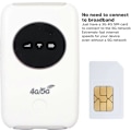 Miniatyrbilde 3 av 5: 4G LTE WiFi Modem, Ulåst 5G WiFi Mobil Hotspot WiFi Ruter med SIM-kortspor og Micro USB 300Mbps Høyhastighets Bærbar Reisehotspot for Reise,