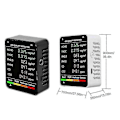 Miniatyrbilde 4 av 5: 6-i-1 Luftkvalitetsdetektor LCD Stor Skjerm CO2-måler PM2.5 PM10 HCHO TVOC CO CO2 Karbondioksid Formaldehyd Monitor