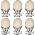 Miniatyrbilde 3 av 5: Sett med 6 spiralformede eggeglass i rustfritt stål for eggeholder