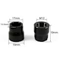 Pikkukuva 2 / 5: Pyörän läpiakselin mutterit M12x1.0mm, 1.0mm kierteellä, M12 navat, putkiakseli, skewer-korkki, 1.0mm kierteiden väli, pyörävarusteet