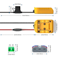 Miniatyrbilde 5 av 5: For Starlink Mini Strømkabel 2M for Dewalt Batterilader Adapter til DC Strøm DCB-18V/20V Kabel Co