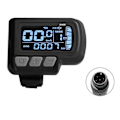 Miniatyrbillede 2 af 5: EN06 LCD Cykeldisplay Meter Speedometer med Lysstik 6pin Vandtæt Ledning 24V 36V 48V Elektrisk Cykel Display Panel
