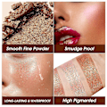 Miniatyrbillede 4 af 5: Highlighter Pudder Palette, Makeup Palette Ansigts Bronzere Illuminator Palette Highlighter Bagt Vandtæt Langtidsholdbar
