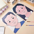 Miniatyrbild 3 av 3: 1 Set Ansiktsmålning Övningsbräda Tvättbar Smink Övningsbräda Ansiktsmålning Träningsverktyg Pojke Flicka Ansiktsmålning Övningsverktyg-Bra