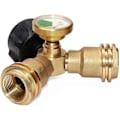 Miniatyrbillede 2 af 3: Barsinfi Splitter, Propantank Y-Splitter Adapter, Med Instrument, 2-vejs Lpg Adapter T-forbindelse
