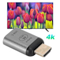 Pikkukuva 5 / 5: Type C Naaras HDMI Uros Adapteri Liitin Windows Android ja OS X:lle, Alumiiniseoskuori