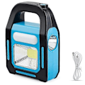 Miniatyrbillede 1 af 5: 3 i 1 Solar USB Genopladelig COB LED Campinglygte, Oplad Dine Enheder, Vandtæt LED Nødlygte