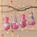 Miniatyrbild 3 av 5: Julgransprydnad Tomte Set om 4 Tomtehängen för Julgran Heminredning Inomhus Utomhus Dekoration Luddig Tomte Nyårspresent