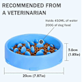 Miniatyrbillede 2 af 5: Langsom Foderskål til Hunde, Langsom Fodring Skridsikkert Design Sjov Interaktiv Foderskål Katte og Hunde, Fremmer Sund Spisning og Langsom Fordøjelse (blå)