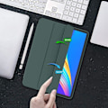 Miniatyrbilde 5 av 5: iPad Pro 12.9 tommer 5. generasjon / 4. generasjon (2021 og 2020) Kompatibelt Smart Sleep-modus Penneholder PU Lærbelagt Premium Nettbrettdeksel (Grønn)