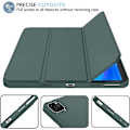 Miniatyrbilde 3 av 5: iPad Pro 12.9 tommer 5. generasjon / 4. generasjon (2021 og 2020) Kompatibelt Smart Sleep-modus Penneholder PU Lærbelagt Premium Nettbrettdeksel (Grønn)